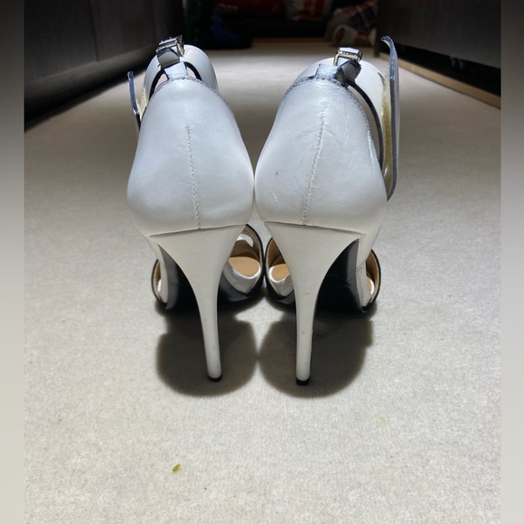 emporio armani Women's White Black Heels Pump Leather Suede - Picture 7 of 7